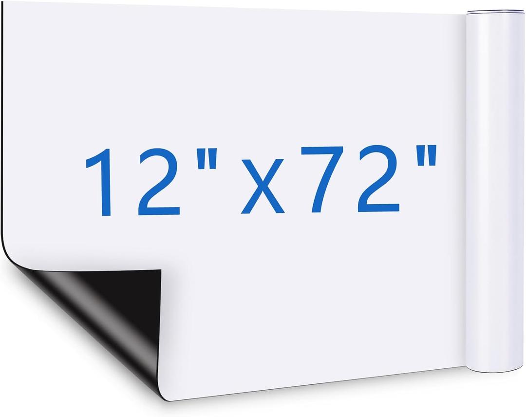 1 Roll Blank Car Magnets, 12" x 72" Custom Car Magnet Signs for Vehicle, Flexible Magnetic Bumper Sticker Sheet for Car to Advertise Business and Personalized Decal, Prevent Scratches Dents