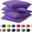 GoSports Cornhole Bean Bags Set of 4-16 Color Regulation All Weather, Mix and Match (Purple)