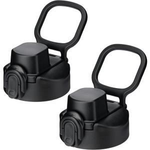 Auto Flip Lid for Bubba 20/24/40oz Wide Mouth, 2Pack Spout Lid Replacement Lid with Button Lock for Hydro Flask 32/40oz Wide Mouth Water Bottles