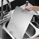 3 PCS Stainless Steel Board for Kitchen, Non-Staining&Odor-Free, Burr-Free Edges, Dishwasher Safe, Non Toxic Cutting Boardfor Home & Commercial Food Prep (S+M+L)