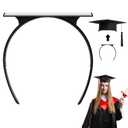 Graduation Cap Headband Insert - Secures Grad Hat & Keeps Hairstyle, Upgraded Interior Design Grad Cap Headband