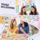 56 Set Wooden Easter Eggs Filler Tokens Wood Reward Tokens Bulk Easter Egg Hunt Token Basket Stuffer Gift for Adult with 56-color Plastic Eggshell for Basket Stuffers Family Spring Party