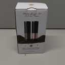 Electric Salt and Pepper Grinder Set Automatic Battery Pepper Mill Shakers Adjustable Coarseness Upgraded Larger Capacity with Led Home and Kitchen Appliances Birthday Gifts for Women Mom (Black/Black)