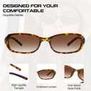 SODQW Rectangle Oval Sunglasses for Women Polarized 90s Vintage Small Sun Glasses Trendy Narrow Ladies Shades UV400