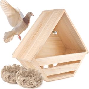 Cedar Dove Nesting Box Mourning Dove Nesting Box Bird Nesting Material Wooden Birdhouse Shelter for Bird Pigeon Nesting Roosting Platform Birdhouse Outdoors Garden Decoration