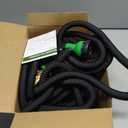 Flexi Hose Expandable Garden Hose with 8 Function Nozzle, 100FT - Lightweight Retractable Garden Hose, Water Hose - No-Kink Flexibility, 3/4 Inch Solid Brass Fittings and Double Latex Core