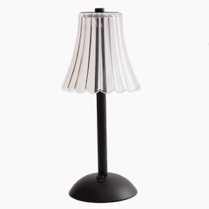 Cordless Table Lamps for Home,Table,Dining Room, Gold Rechargeable Lamps, USB Charge 12'' Tall LED Brass Portable Outdoor Indoor Table Lamp with Built-in Dimmer (Black-White)