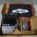 MFTEK One Hand Gaming Keyboard and Mouse Combo, RGB Rainbow Backlit One-Handed Mechanical Feeling Keyboard with Wrist Rest Support, USB Wired Keyboard Mouse and Mouse Pad Set for PC PS4 Gamer