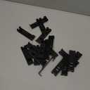 West Bay 20 Pcs Grid Hooks for Wall, Grid Wall Picture Hooks Gridwall Shelf Accessories Hangers Display Panels Slat Notch for Art Clothes Painting Photography Canvas Black Metal Commercial