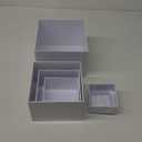 6 Pcs White Acrylic Boxes for Display as Buffet Risers and Stands, Food Risers for Party, Table, including 8", 7", 6", 5", 4", 3" (Small, 6Pcs, White)