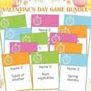 Foilswirl Easter Party 5 Second Game, 72 Cards and Blue 5 Second Hourglass Family Card Game Night with Galentine Family Friends Galentines Day for Ages 17+