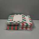 Leinuosen 120 Pcs Christmas Picture Frame Ornaments Bulk 5 x 7 Inch Xmas Photo Frames Holiday DIY Cardboard Frames with Stands Photo Crafts Frame for Xmas Presents Desktop Use(Stripe Theme)