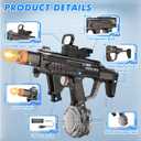 Electric Water Gun for Adults Kids, Automatic Squirt Gun with Water Spray Sound and Led Light, Summer Outdoor Watergun Pool Beach Party Toys for Boys Girls, moderate