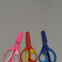 LIVINGO 5" Small School Student Blunt Kids Craft Scissors, Sharp Stainless Steel Blades Safety Comfort Grip for Children Cutting Paper, Assorted Color, 3 Pack