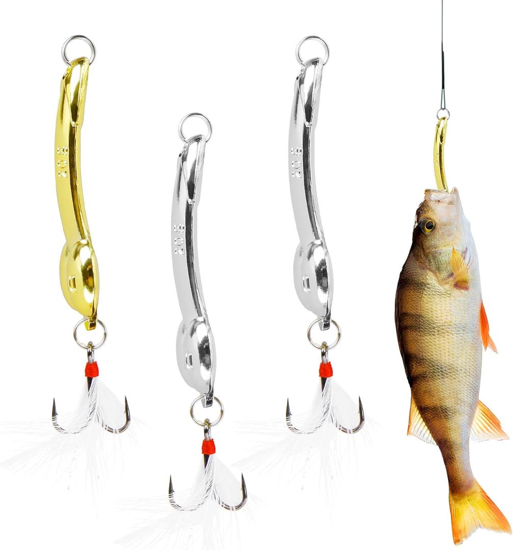 Fennoral Top Water Bass Fishing Lures, Saltwater Fishing Bass Lures, Spinner Baits Gear Trout Fishing Lures for Freshwater Fishing Tackle 