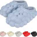 Onngaku Man Women Bubble Slides with Fur Lined Bubble Slippers Comfortable Warm Fun Slippers Shoes for Indoor Outdoor 39-40
