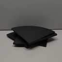 HORLIMER Floating Corner Shelf Wall Mount, Set of 6 Rustic Wood Corner Wall Shelves for Bedroom, Living Room, Bathroom, Kitchen (Black) (Fan-Shaped)