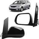 Left Driver Side Mirror Compatible With 2011-2012 Toyota Sienna 87940-08092 8794008092 5 Pins
