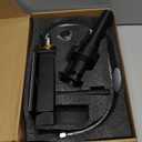 Black Bathroom Faucet, WINKEAR Single Hole Bathroom Faucet with Pop-up Drain and Flexible Hoses, Single Handle Faucet for Bathroom Sink, Vanity, RV, Modern Farmhouse, Suitable for 1 Hole or 3 Hole