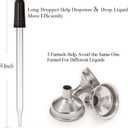 12 pcs, 1 oz Amber Dropper Bottles w/ 3 Stainless Steel Funnels & 1 Long Glass Dropper - 30ml Glass Bottles with Eye Droppers, Leakproof Essential Oils Bottle for Health, Personal Care & Beauty