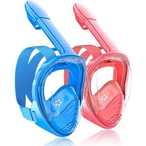 QingSong Kids Snorkel Mask Full Face, Snorkeling Set with Camera Mount, Foldable 180 Degree Panoramic View Snorkeling Gear Anti-Fog Anti-Leak QingSong Kids Snorkel Mask Full Face, Snorkeling Set with Camera Mount, Foldable 180 Degree Panoramic View Snorkeling Gear Anti-Fog Anti-Leak