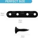 14PCS 2.99 x 0.63 Black Straight Flat Brace, Stainless Steel Sturdy Bracket, Metal Strap for Wood Furniture Chair with 56PCS Screws