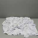Cocktail Table Covers - 2 Pack 24"x 43" White Cocktail Table Tablecloth with Natural Wavy Round Skirt for Bar Wedding Party Banquet