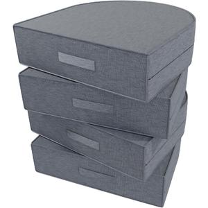 Outdoor Waterproof Olefin Chair Cushions 16"x17"x5" Patio Seat Cushions with 4-Level Color Fastness for Patio Furniture Round Corner Garden Sofa Pads with Removable Cover Set of 4, Light Gray