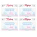 KUIRAN Mahjong Line Finder, 4 Pack Bright Mahjong Rules Helper Reader Beginner-Friendly Mahjong Accessories (White)