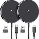 Magnetic Wireless Charger 15W Fast Mag Safe Charger for 16/15/14/13/12 Series 2 Pack 5ft Cable Wireless Charging Pad for AirPods 3/2/Pro 2/Pro Mag-Safe Original Replacement