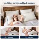 Pacific Coast Goose Feather and Down Bed Pillows for Side and Back Sleepers, King Size Set of 2, 100% Organic Cotton Cover, Firm Pillows, Gusseted Pillows of Hotel Collection