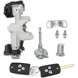 Ignition Switch Left Door Lock Cylinder Steering Starter Housing Fuel Cap 3-Button Key Shell, Complete Lock Set for Honda Civic 2012 2013 2014 72185-TR0-A01 ZPZPHOM
