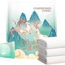 30 Pack Compressed Towels Disposable – Large 12x24 Inch Thick Washcloth Tablets, Portable Face & Body Towels for Travel, Camping, Hiking, Gym, Outdoor, Beauty Salon (30 Pack)