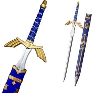Blazing S. Legendary Master Sword Foam Material Sword - Multiple Style - Cosplay, Halloween, Xmas Gifts (Breath Wild Blue w/Scabbard 37")