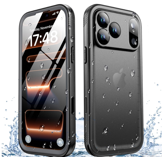 SPORTLINK for iPhone 17 Pro Max Case, IP68 Waterproof Military Protective Full Body Heavy Duty Shockproof 360 Sealed Dustproof with Camera Screen Protector Phone Cover for iPhone 17 Pro Max 6.9" Black