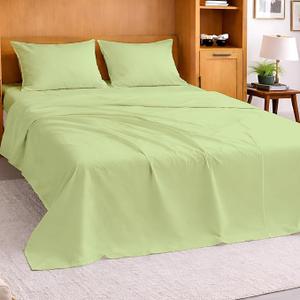Cottington Lane Sage Sheets for Murphy Bed Mattress, 4 Piece Premium Ultra Soft Brushed Microfiber Queen Size Wall Bed Sheet Set, 6-10 Inch Deep Pocket with All-Around Elastic