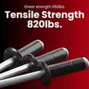 Suburban 1000pcs Pack 5/32" x 1 5/8" Blind Rivets, Stainless Steel 1.8 Grams Weight