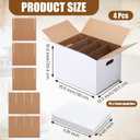 MotiMind 4 Sets Dish Moving Boxes with Divider Kits 15 x 12 x 10 Inches