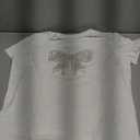 RoseSeek Women's Beaded Bowknot Graphic Tees Short Sleeve Crew Neck Summer Casual T-Shirts White Large