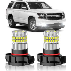 Fit for Chevy Tahoe 2007-2022 Fog Light Bulbs or DRL, 13000LM Super Bright 360 Illumination 5202/H16 Fog Lights, 6000K Cool White Upgraded 4014 Chips Fog Lamp, Pack of 2