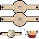 Silicone Bread Sling for Dutch Oven, Non-Stick & Easy to Clean Bread Baking Mat Set, 2 Pcs Reusable Bread Sling with Long Handle to Transfer Sourdough (Black, 2PCS Round)