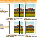 Wood 19.25x26.75 Puzzle Frame with 18x24 Mat Black, Display 18x24 with Mat or 19.25x26.75 Without Mat, Wood 19.25 by 26.75 Photo Frame, 19.25 x 26.75 Picture Frame for Wall Hanging Display, Black
