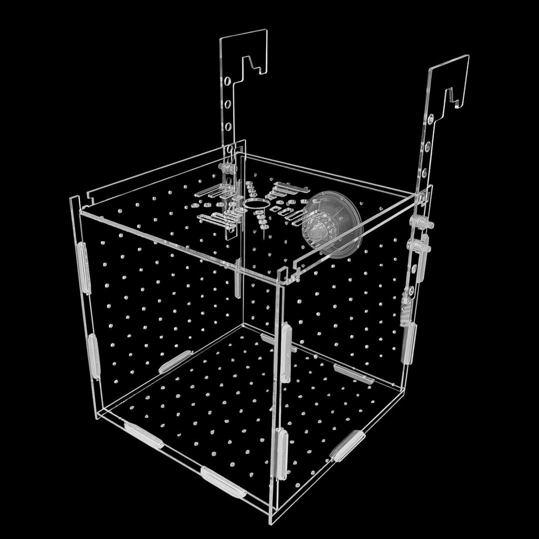 PINVNBY Acrylic Fish Breeding Box,Transparent Fish Isolation Box Acrylic Hatchery Incubator Tank with Suction Cups for Baby Fishes Shrimp Betta and Guppy5.9" x 5.9" x 5.9"