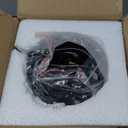 1-Light Plug in Pendant Glass Hanging Light, Industrial Mini Pendant Lighting with Glass Shade, Adjustable Farmhouse Hanging Lamp with Plug in Cord, Black Pendant Lighting for Kitchen Island (Round)