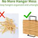 EASTTOWEST Hanger Organizer Stacker 2 Pack,Clothes Hanger Storage Rack Holder for Closet Laundry Room,Holds up 110 Wire Hanger