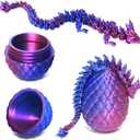 Dragon Egg 3D Printed Dragon Egg Articulated Crystal with Fidget Toy Executive Desk Toys Adults Fidget Toys (12'')