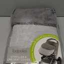 Tadpoles Quilted Stroller & Car Seat Cover - Light Grey | 27" x 20" x 2" | Made of 100% Super Soft Microfiber Polyester | Warm, Gentle & Durable | Ideal for Use as a Stroller Cover & Car Seat Cover