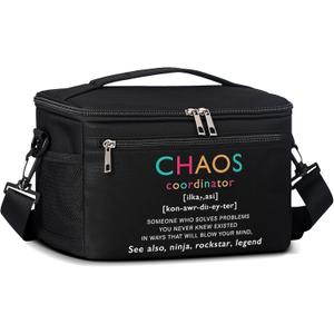 Chaos Coordinator Gift for Coworkers Lunch Bag Employee Appreciation Gift Leakproof Soft Cooler Tote Bag Thank You Office Present Administrative Day Tote for Manager Assistant Principal Boss Coworker