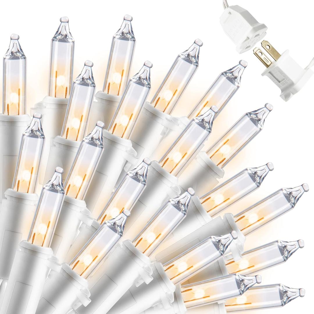 Joiedomi Christmas String Lights Indoor,200(2x100) Mini Warm Fairy Light,43FT Lighting Decor for Patio Dorm Classroom Bedroom Holiday Wedding Party Garland Birthday Festival,White Wire (2100ct)