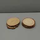 Unfinished Natural with Tree Bark Wood Slices 9 Pcs 5.1-5.5inch Disc Coasters Wood Coaster Pieces Craft Wood kit Circles Crafts Christmas Ornaments DIY Crafts with Bark for Crafts Rustic Wedding